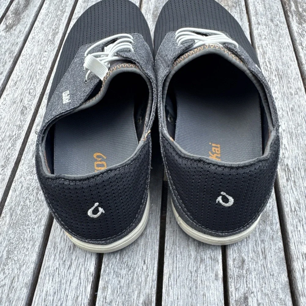 Olukai Nohea Moku Men's Casual Slip On Boat Shoes Size 9 Gray 10283-6C6C